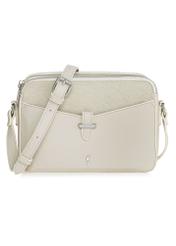 Cream three-compartment women's handbag TOREC-0830A-12(W25)-01