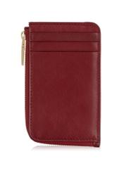 Women's red leather wallet PORES-0866-40(Z23)-03