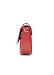 Red classic women's handbag TOREC-0879 B-41(Z 25), product view from the side on a white background.