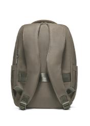 Khaki PLCMN-0014-8D(Z26) airplane backpack. Back view on white background.