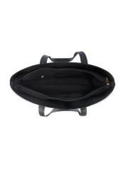 Black women's shopper bag TOREC-1208-9I(W26), product view from the inside on a white background.