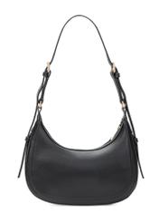 Black small hobo bag TOREC-1136-99(W26), back view of the product on a white background.