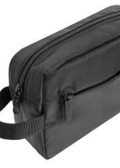 Black men's cosmetic bag TORMS-0267C-99(Z25), close-up of the product detail on a white background.