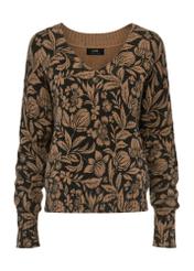 Warm women's sweater with floral print SWEDT-0219-98(Z24)