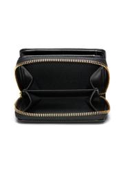 Black small women's wallet POREC-0399A-99(Z25), product view from above on a white background.