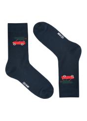 Set of long men's Christmas socks ZESMT-0060-15(Z25), view of the third pair of the product on a white background.