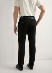 Black men's trousers SPOMT-0121-99(W26), product view from the back on the model, half of the silhouette visible.
