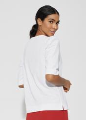 White women's blouse with buffets BLUDT-0157-11(W23)-02