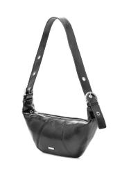 Black small women's waist bag TOREC-1087-99(Z25), diagonal product view on a white background.