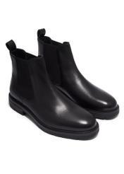 Men's black leather Chelsea boots BUTYM-0521-99(Z26), diagonal product view on a white background.