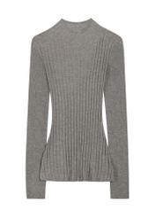 Light gray women's cashmere-blend sweater SWEDT-0288-9B(Z26), front view of the product on a white background.