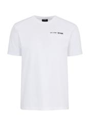 White basic T-shirt for men with OCHNIK brand logo TSHMT-0102-11(W24)-02