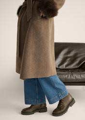 Brown women's ankle boots BUTYD-1192-1H(Z26)