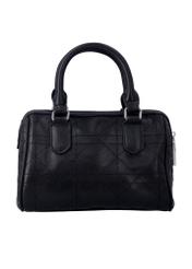 Black women's trunk handbag TOREC-1339-99(Z26), product view from the back on a white background.
