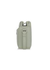 Light green three-compartment women's handbag TOREC-0830A-52(W25) - side view on a white background.
