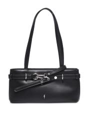 Black women's shoulder bag TOREC-1341-99(Z26), front product view on white background.