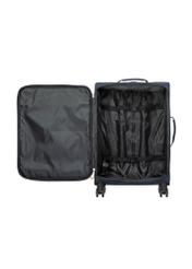 Medium suitcase on wheels WALNY-0045-7D-24(W26) - view of the open product, on a white background.