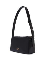 Black leather women's handbag TORES-1277-9I(W26) - diagonal product view, on a white background.