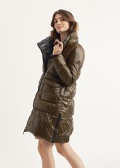 Olive quilted women's winter jacket KURDT-0382-57(Z23)-01