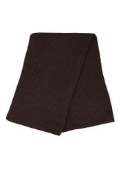 Brown men's winter scarf SZAMT-0016-1I(Z26), front product view on white background.