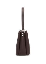 Brown women's shoulder bag TOREC-1297-1I(Z26), product view from the side on a white background.