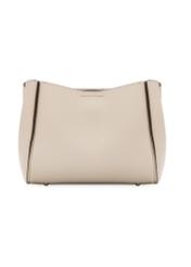 Beige women's shoulder bag TOREC-1182-1A(W26), product view from the back on a white background.