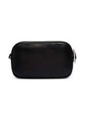 Small black leather women's handbag TORES-1152-99(W26), product view from the back on a white background.