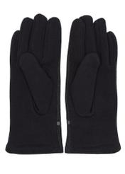 Black shiny women's gloves REKDT-0036-99(Z26)