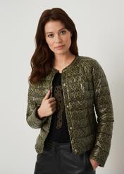 Women's quilted jacket with logo KURDT-0346-57(W22)-02