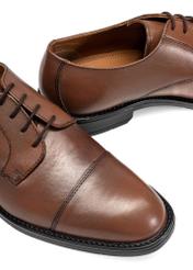 Brown leather men's shoes BUTYM-0500-87(W25)-07