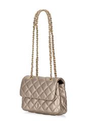 Quilted, elegant women's handbag in gold color TOREC-0932A-28(Z24)-02