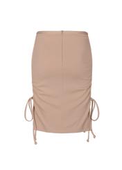 Beige ribbed skirt SPCDT-0024-31(W19)-02