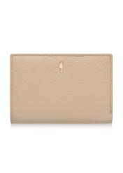 Women's beige leather wallet with RFID protection PORES-0805RFID-82(W24)-01