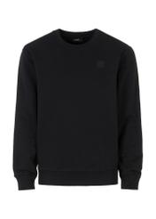 Black men's sweatshirt with logo BLZMT-0057-99(W23)-03