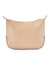 Beige women's hobo-style handbag TOREC-0829A-80(Z25) - product view from the back on a white background.