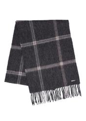Men's woolen checkered scarf SZAMT-0089-9J(Z26), front view of the folded product on a white background.