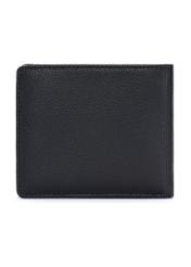 Men's leather black wallet PORMS-0629A-9I(W26), back view of the product on a white background.