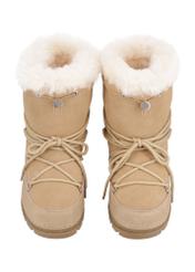 Women's snow boots in cool beige color BUTYD-1315-1K(Z26), front view of the product on a white background.