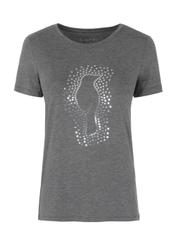 Grey Women's T-shirt with oriole TSHDT-0070-91(Z20)-02