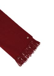 Women's dark red wool scarf SZADT-0092-4C(Z26), close-up of product detail on a white background.