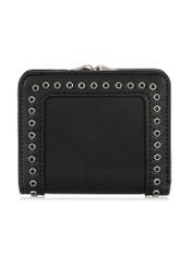 Black small women's wallet with rivets POREC-0384-99(W24)-04