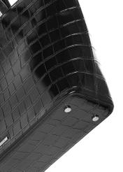 Black croco shopper bag TOREC-1242-9G(Z26), close-up of the product detail on a white background.