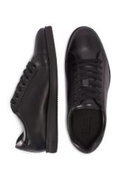 Black men's leather shoes BUTYM-0513-99(Z25) - side and top view of the product on a white background.