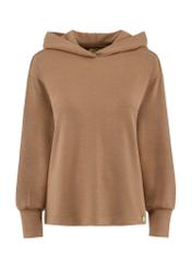 Women's hoodie in camel BLZDT-0097-24(W24)-04