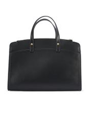 Black women's imitation leather bag TOREC-1143-99(W26), product view from the back on a white background.