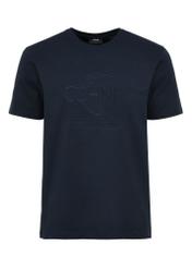 Navy blue men's t-shirt with logo TSHMT-0109-68(Z24)-01