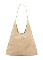 Cream leather shopper bag TORES-1307-0B(W26) - front product view, on a white background.