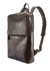 Men's brown leather backpack TORMS-0457-89(W25), product visible diagonally on a white background.