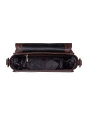 Women's brown leather postbag TORES-1009-90(W24)-06