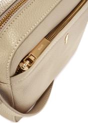 Beige small leather women's handbag TORES-1269-1B(W26)